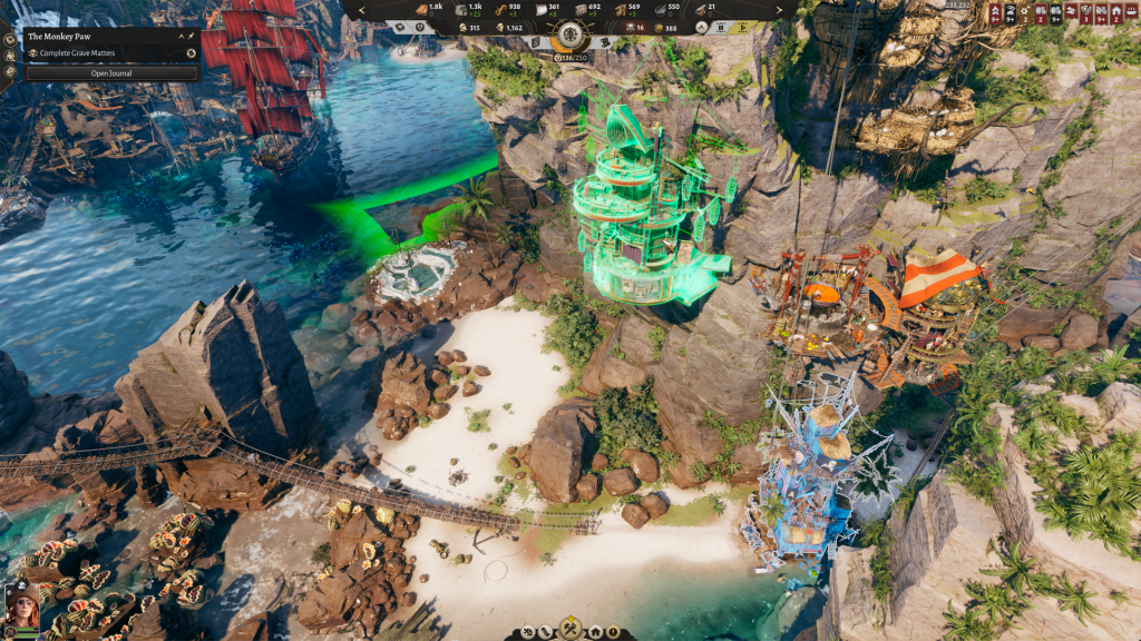 Corsair Cove cliff placement
