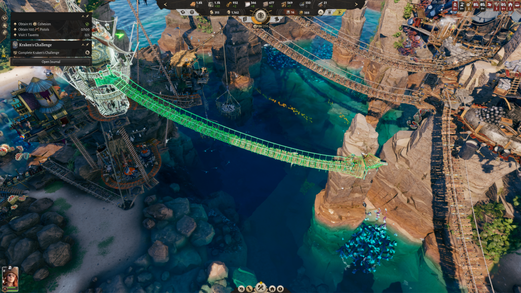 Corsair Cove rope bridge